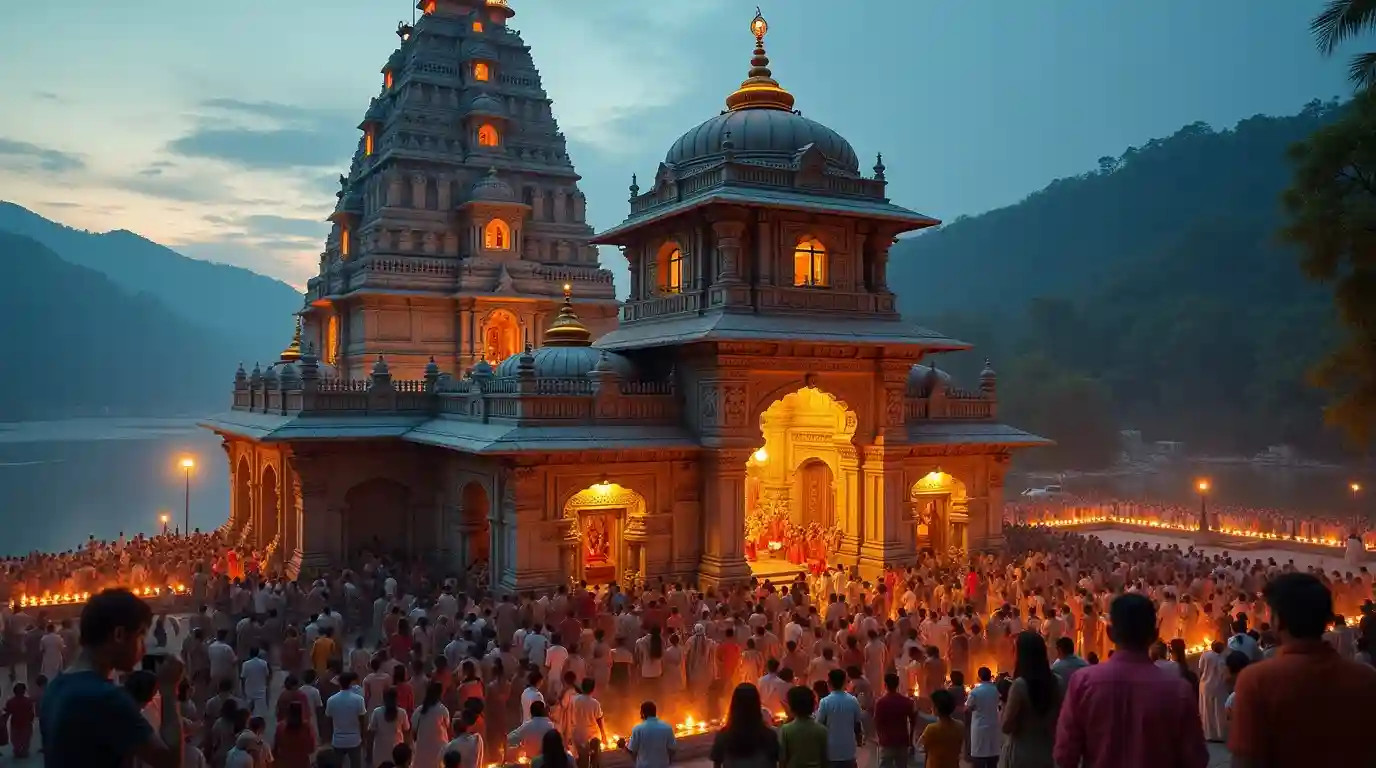 Ancient Hindu Temple in South India with intricate carvings